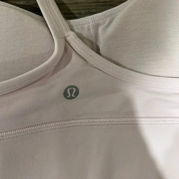 Lululemon Flow Y Bra Light Support, A/B Cup (Meadowsweet Pink) | Size 6 - Picture 5 of 5